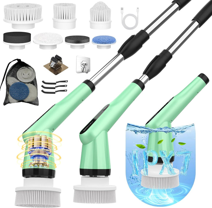 Electric Spin Scrubber, Cordless Shower Scrubber for Bathroom