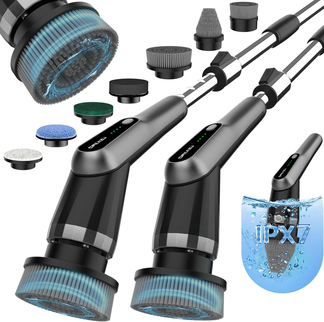 Electric Spin Scrubber, Cordless Shower Scrubber for Bathroom