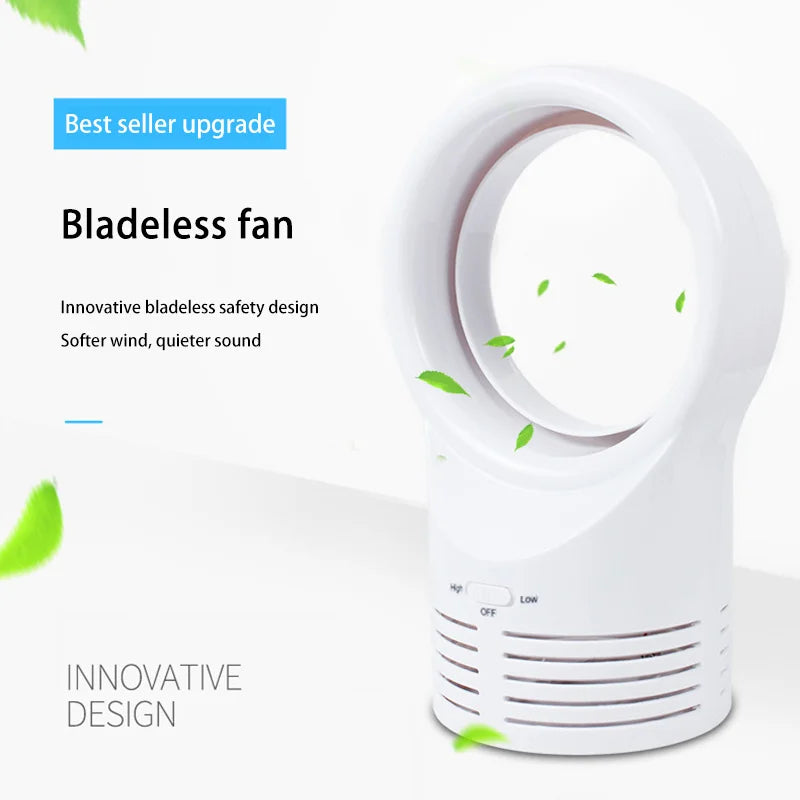Large Bladeless Fan Student Small Fan Creative Sleeping Electric Cooling Super Quiet Desktop Office Mini Electric Fan