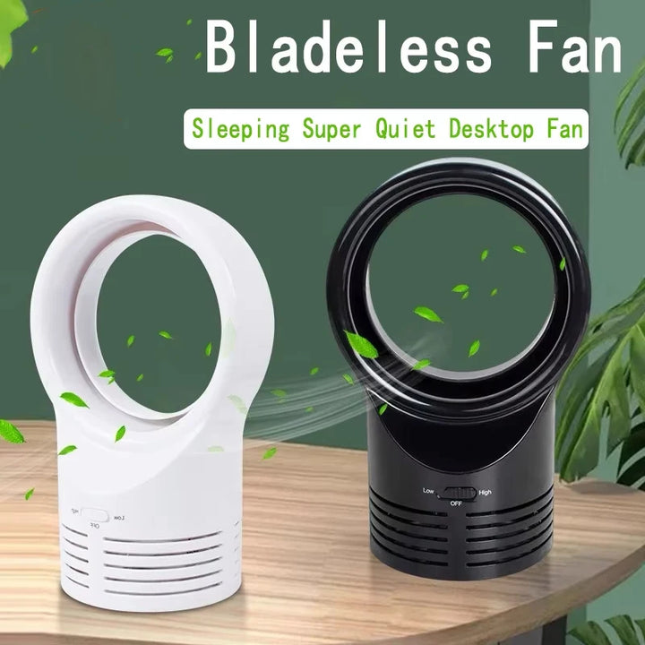Large Bladeless Fan Student Small Fan Creative Sleeping Electric Cooling Super Quiet Desktop Office Mini Electric Fan