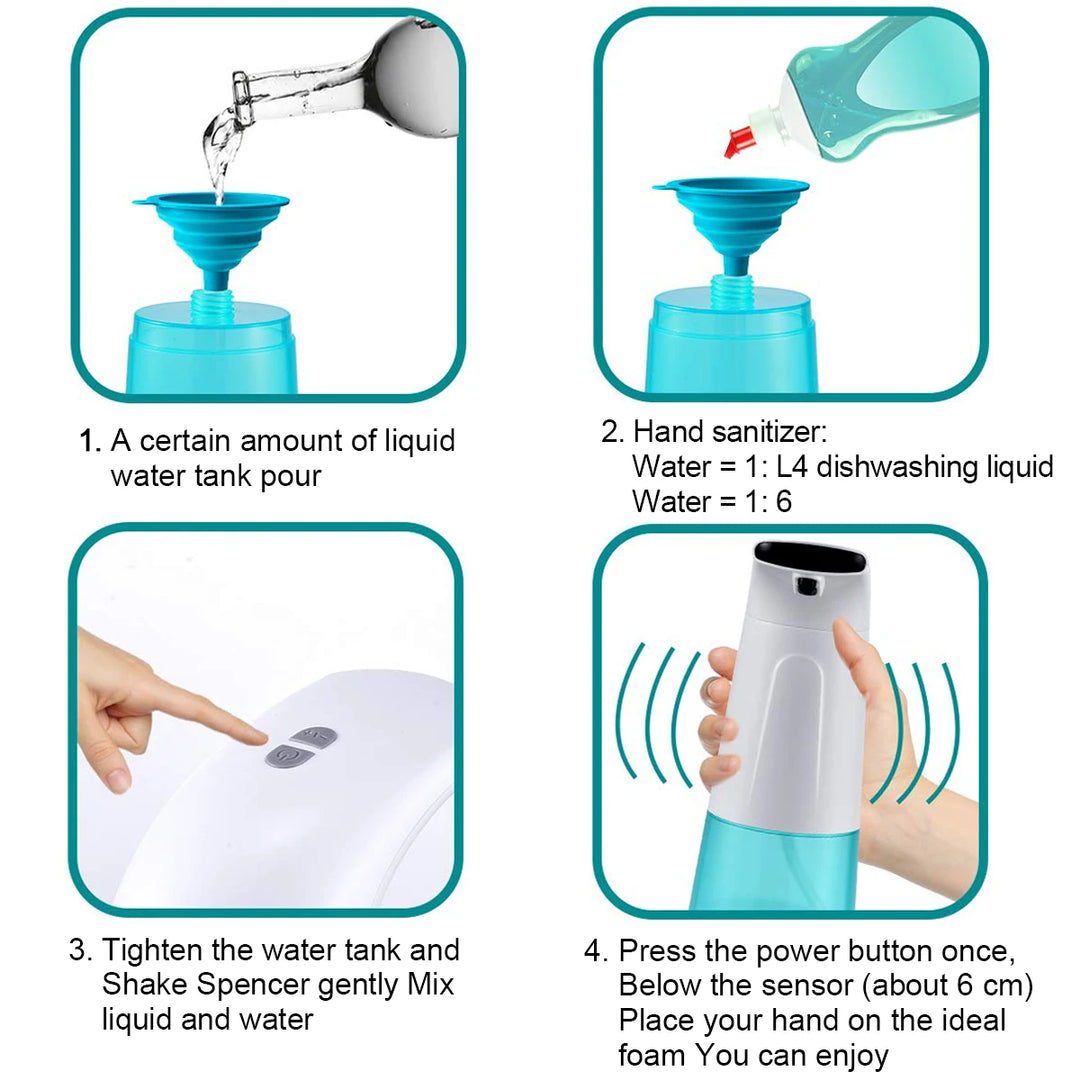 0.25 Fast Foam Soap Dispenser Hand Wash Washer Infrared 3 Adjustable Foaming Grades Intelligent Foam Soap Dispenser Wholesale