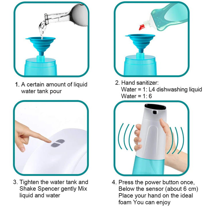 0.25 Fast Foam Soap Dispenser Hand Wash Washer Infrared 3 Adjustable Foaming Grades Intelligent Foam Soap Dispenser Wholesale