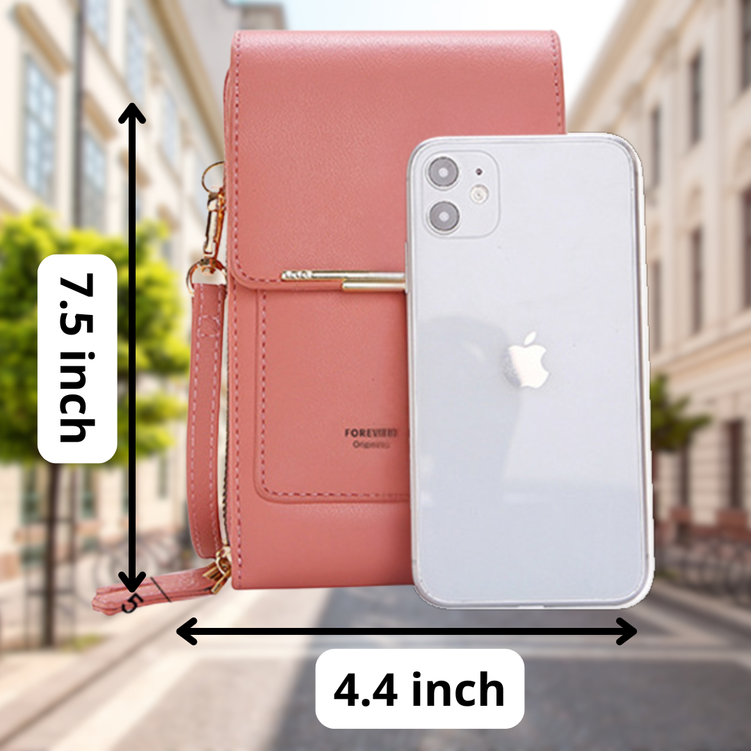 TouchGuard™ "leather-look Phone Crossbody Bag
