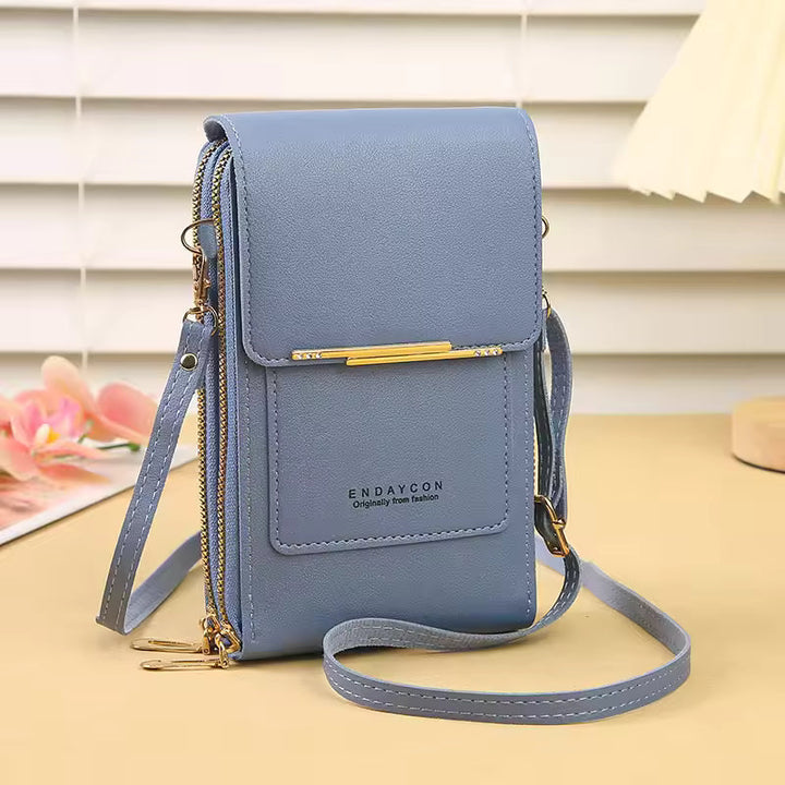 TouchGuard™ "leather-look Phone Crossbody Bag