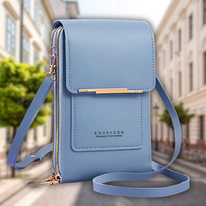 TouchGuard™ "leather-look Phone Crossbody Bag