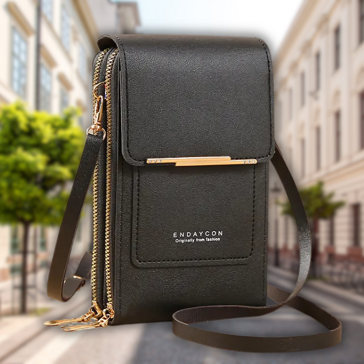 TouchGuard™ "leather-look Phone Crossbody Bag