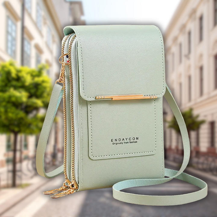 TouchGuard™ "leather-look Phone Crossbody Bag