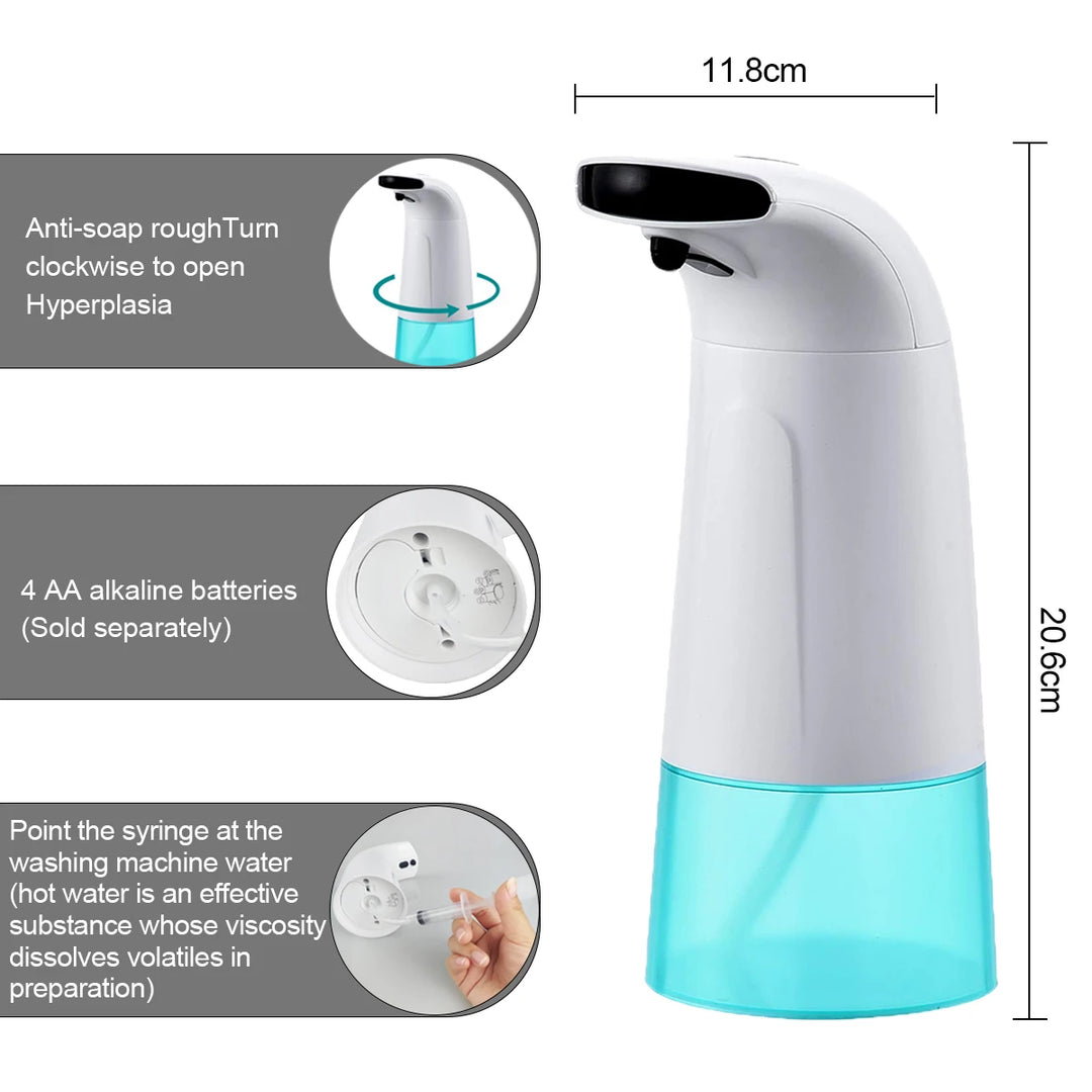 0.25 Fast Foam Soap Dispenser Hand Wash Washer Infrared 3 Adjustable Foaming Grades Intelligent Foam Soap Dispenser Wholesale