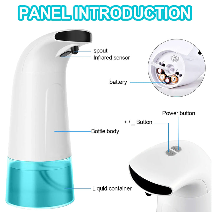 0.25 Fast Foam Soap Dispenser Hand Wash Washer Infrared 3 Adjustable Foaming Grades Intelligent Foam Soap Dispenser Wholesale